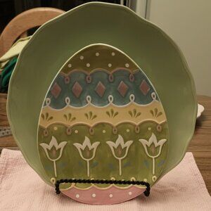 Pier 1 Easter Plates with Plate Stand